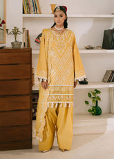 Shanaya By Mahnur Embroidered Lawn 3 Piece Unstitched Suit MN25SL D-ZUNAIRA